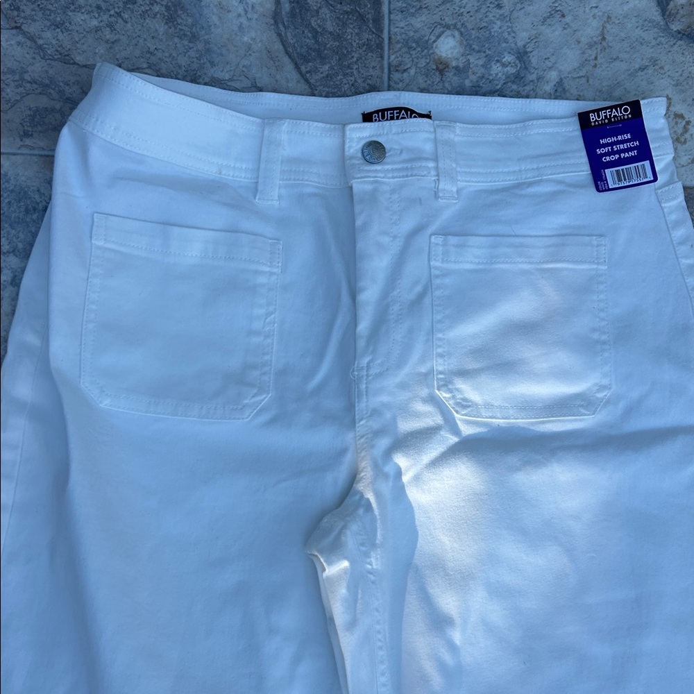Buffalo David Bitton Crisp White Trousers - Picture 2 of 8